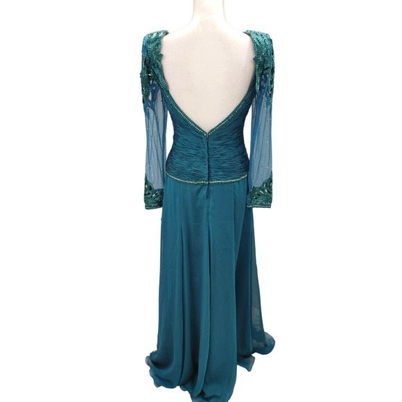 Claire's Collection Ball Pageant Gown Beaded Crystal Embellished Sz 10 - Picture 2 of 13